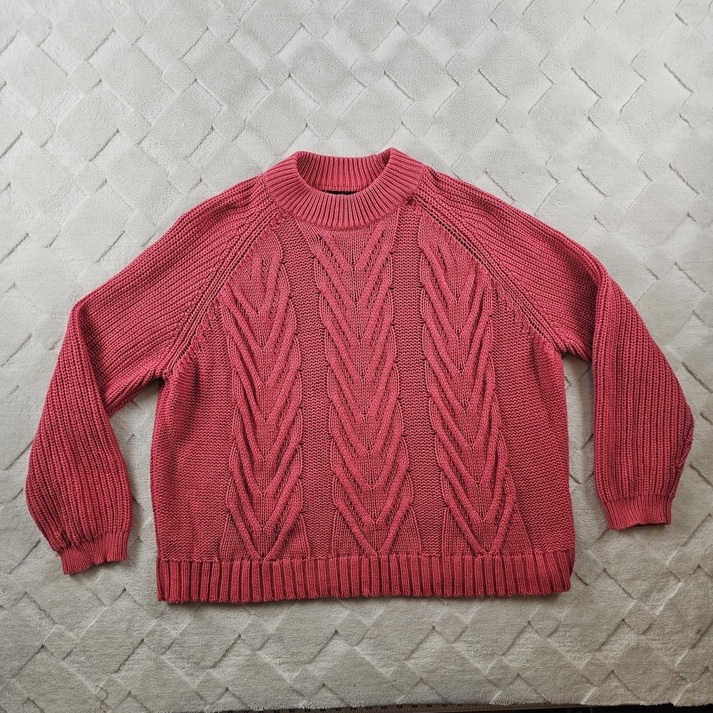 J.Crew Cable-knit mockneck sweater Womens Extra Large